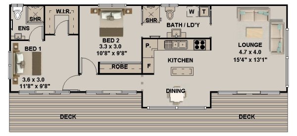 Granny Flat 2 Bedroom + 2 Bath